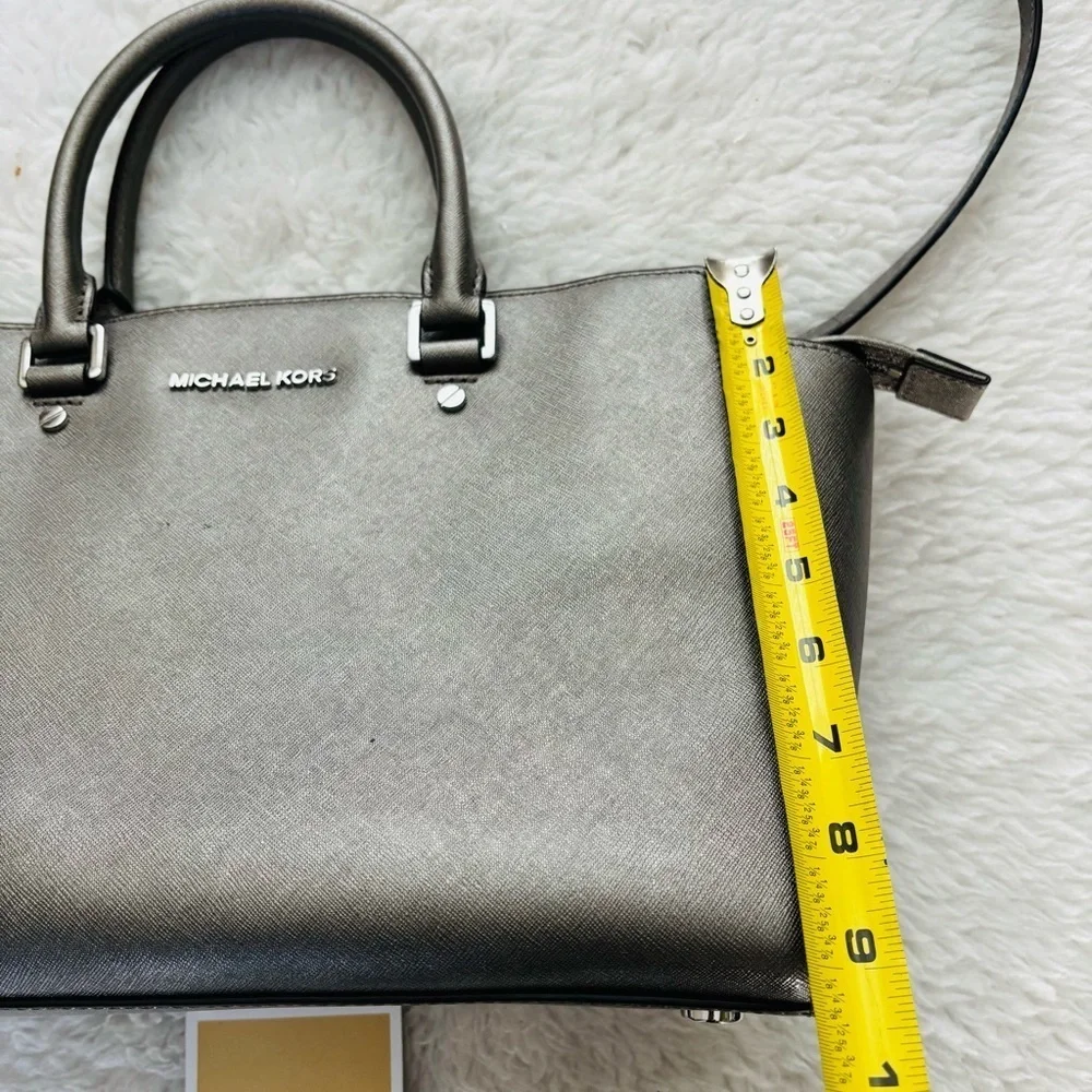 Michael Kors Metallic Olive Brown Satchel/Shoulder Bag